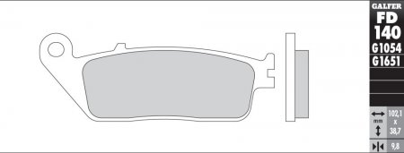 Тормозные колодки GALFER FD140 G1054